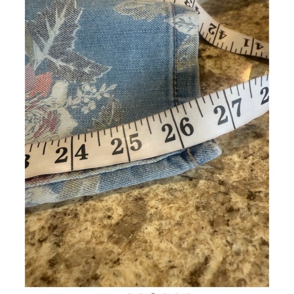 Grane Blue Floral Straight Leg Jeans - Picture 8 of 10